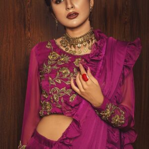 Jaamun frill saree - Image 2