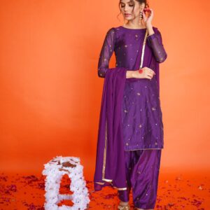 EID COLLECTIOM'23 ( PURPLE SHALWAR KAMEEZ )