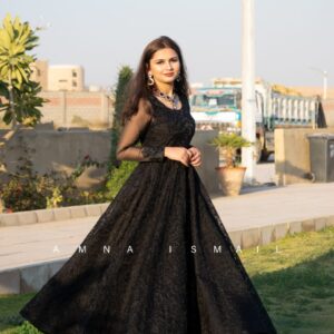NEGRA (black embrioded full pishwas) - Image 4