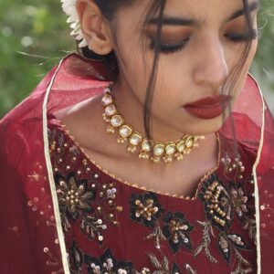 MAROON BLACK EMBRIODED PISHWAS - Image 2