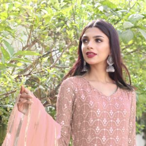 PASTEL PINK CHIKEN KARI DRESS - Image 3