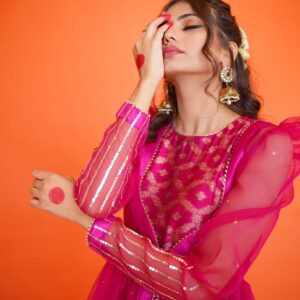 EID COLLECTION'23 ( HOT PINK COAT DRESS ) - Image 7
