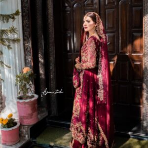 BURGUNDY BRIDAL DRESS - Image 7