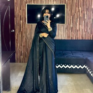 MAYON SAREE IN BLACK COLOR - Image 4