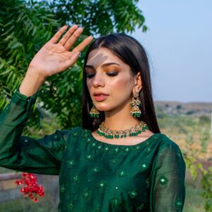 GREEN LEHANGA CHOLI - Image 4