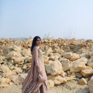FAWN COTTON SILK DRESS - Image 3