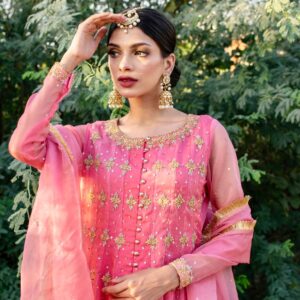 PINK HANDWORK DRESS - Image 2