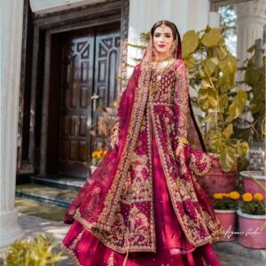BURGUNDY BRIDAL DRESS - Image 4