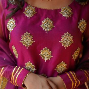 PURPLE GHARARA SHIRT - Image 5