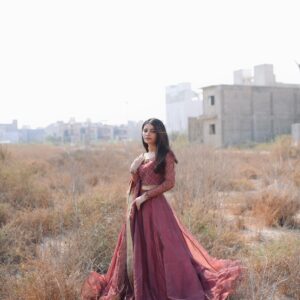 TEA PINK LEHANGA CHOLI