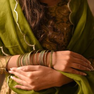 GREEN BROCADE PISHWAS - Image 4