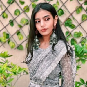 GREY printed SAREE - Image 3