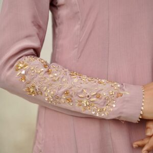 BAGHBAAN ( LILAC SIDE SLIT CUT DRESS) - Image 5
