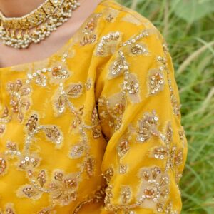 YELLOW 2 LEG SHARARA DRESS - Image 5
