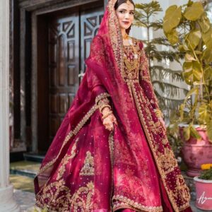 BURGUNDY BRIDAL DRESS