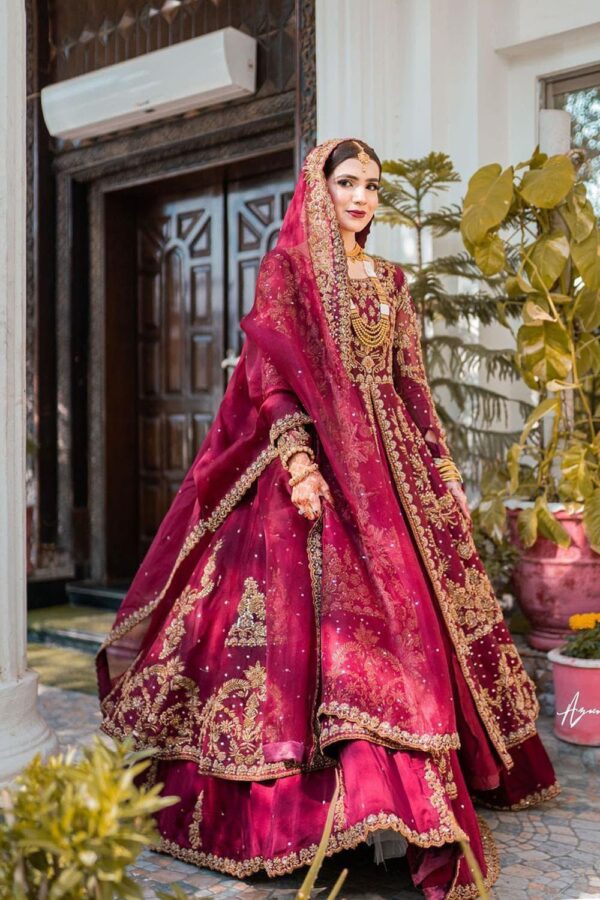 BURGUNDY BRIDAL DRESS
