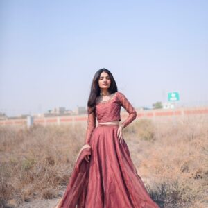 TEA PINK LEHANGA CHOLI - Image 2