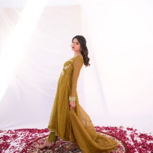 MEETHI EID'24 ( OLIVE GREEN PISHWAS ) - Image 2