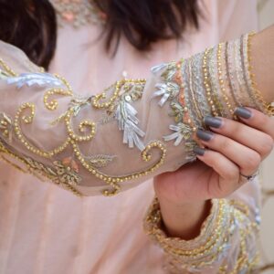 Powder pink  organza dress - Image 3