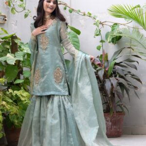TEAL BLUE GARARA SHIRT - Image 4