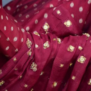 MAROON JACQUARD DRESS - Image 2