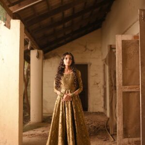GREEN BROCADE PISHWAS