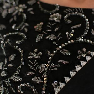 BLACK KATDANA BEADS SAREE - Image 4