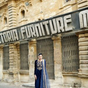 BLUE VELVET DRESS - Image 2