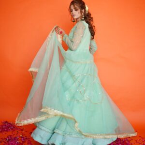 EID COLLECTION'23 ( CR SEA GREEN PISHWAS ) - Image 4