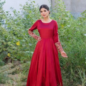 MAROON SILK MAXI