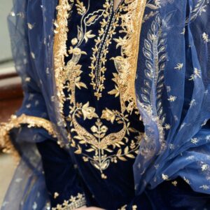 BLUE VELVET DRESS - Image 3