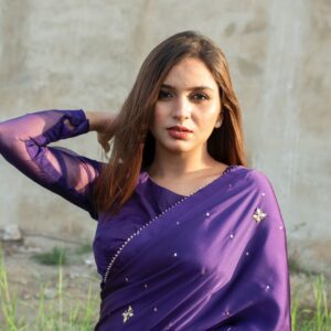 PURPLE SILK SAREE - Image 3