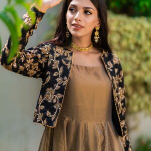 BRONZE LAMA KOTI DRESS - Image 3