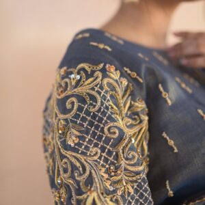 DUSKY BLUE MESURI SAREE - Image 3