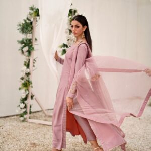 BAGHBAAN ( LILAC SIDE SLIT CUT DRESS) - Image 6