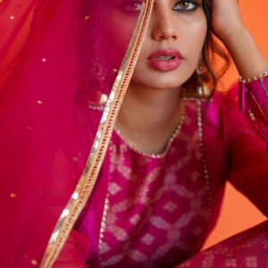 EID COLLECTION'23 ( HOT PINK COAT DRESS ) - Image 3