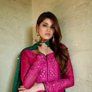 ZEBAISH E ZAMANA (PINK DRESS KAMDANI DUPATTA ) - Image 5