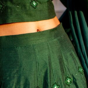 GREEN LEHANGA CHOLI - Image 5