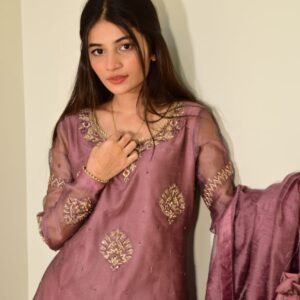Lilac 2 leg sharara - Image 3