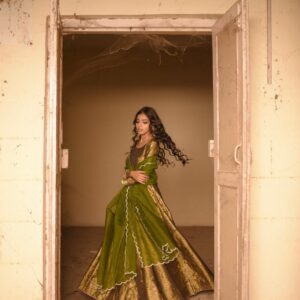 GREEN BROCADE PISHWAS - Image 3