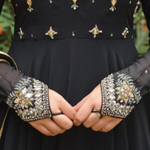 BLACK GEORGETTE PISHWAS - Image 5