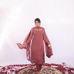 MEETHI EID '24 ( MAUVE EMB DRESS )