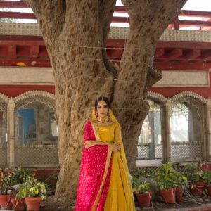 YELLOW LEHANGE CHOLI ( Mendhi dress)