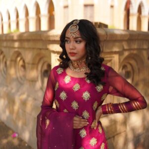 PURPLE GHARARA SHIRT - Image 2