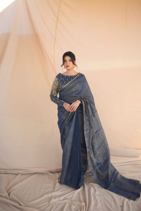 DUSKY BLUE MESURI SAREE