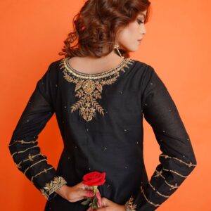 EID COLLECTION' 23 ( BLACK LOOM NET DRESS ) - Image 5