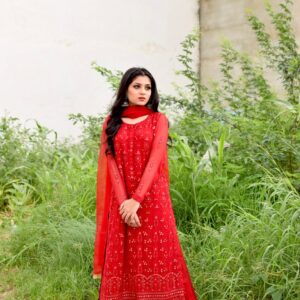 RED CHIKEN KARI DRESS