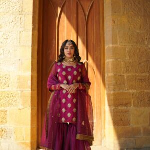 PURPLE GHARARA SHIRT