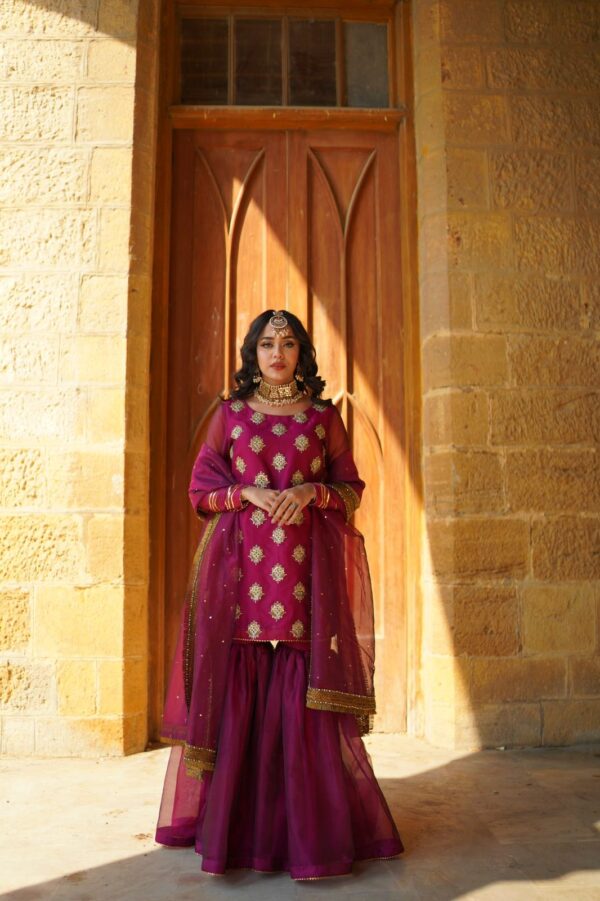 PURPLE GHARARA SHIRT