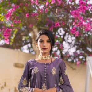 LAVENDER HANDWORKED DRESS - Image 3